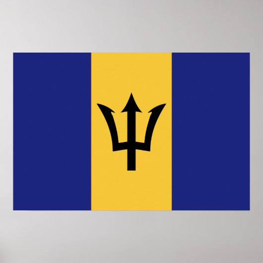 Barbados vlag poster (Voorkant)