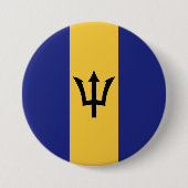 Barbados vlag ronde button 7,6 cm (Voorkant)