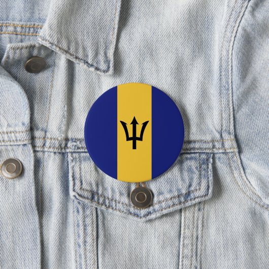 Barbados vlag ronde button 7,6 cm (In situ)