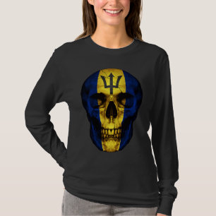 Barbados Vlag Schedel Albanese wortels Trots Patri T-shirt