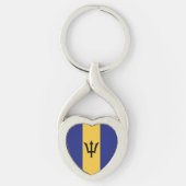 Barbados vlag sleutelhanger (Voorkant)