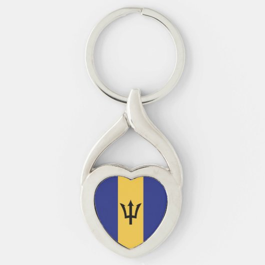 Barbados vlag sleutelhanger (Voorkant)