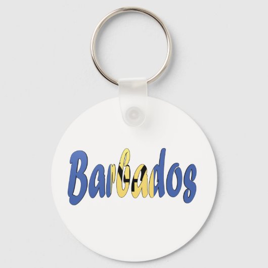 Barbados Vlag Sleutelhanger (Voorkant)