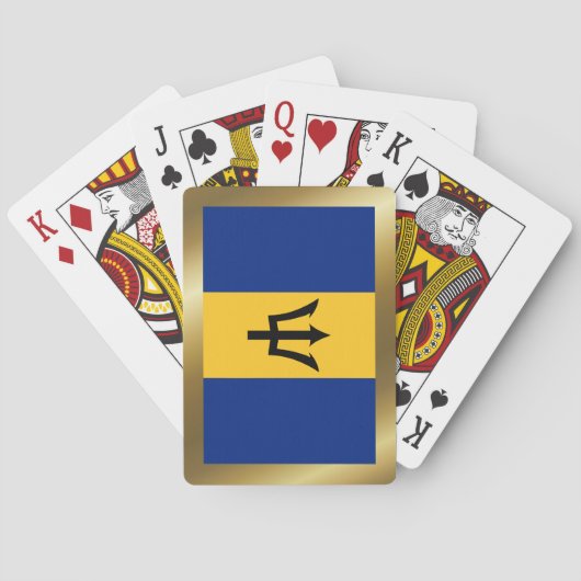 Barbados Vlag Speelkaarten (Achterkant)