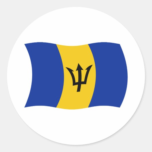 Barbados Vlag Sticker (Voorkant)