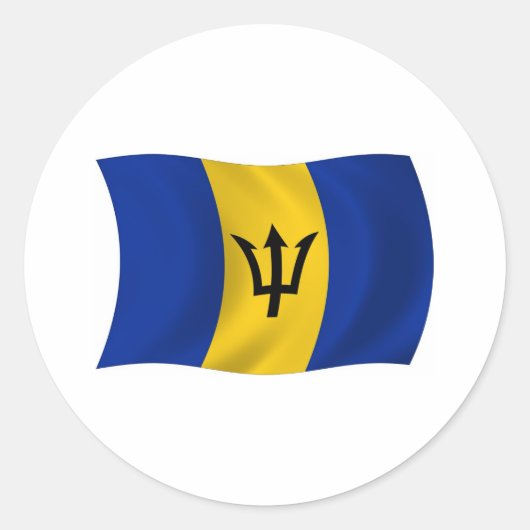 Barbados Vlag Sticker (Voorkant)