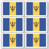 Barbados vlag sticker (Voorkant)