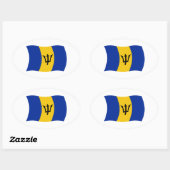 Barbados Vlag Sticker (Vel)