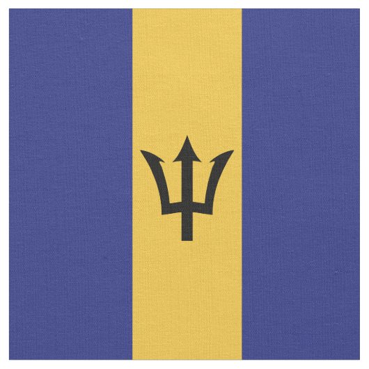 Barbados vlag stof (Close Up)