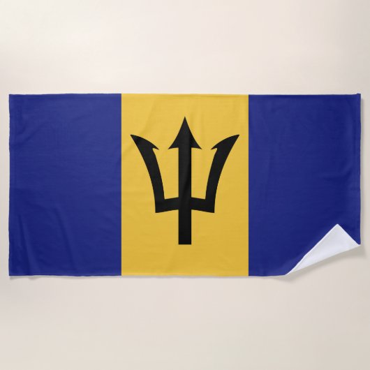 Barbados vlag strandlaken (Voorkant)