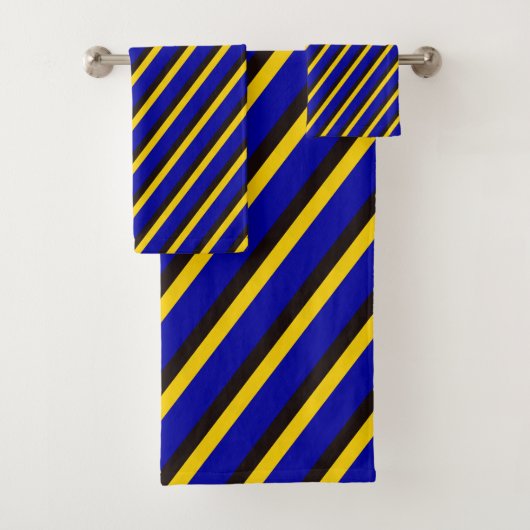Barbados vlag Stripe kleuren Bad Handdoek (Insitu)