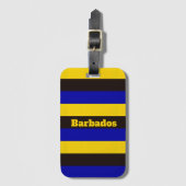 Barbados vlag Stripe kleuren Bagagelabel (Voorkant (verticaal))