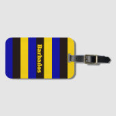 Barbados vlag Stripe kleuren Bagagelabel (Voorkant (horizontaal))