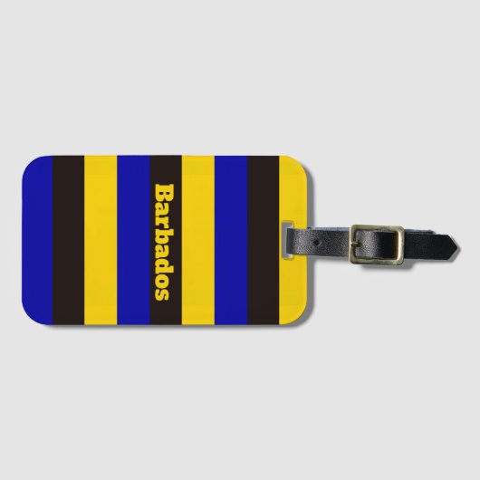 Barbados vlag Stripe kleuren Bagagelabel (Voorkant (horizontaal))