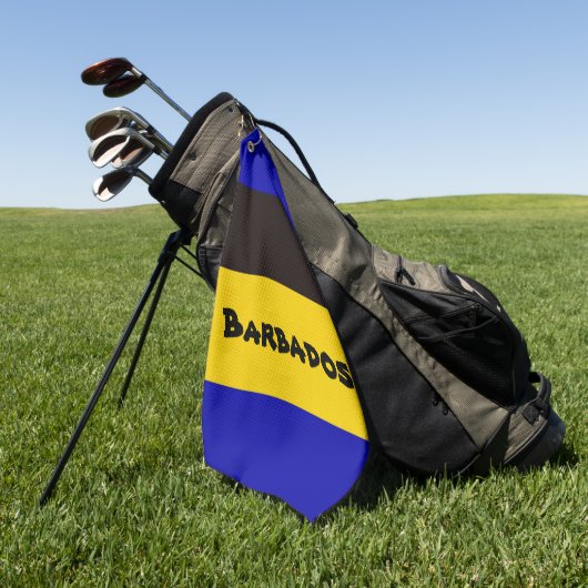 Barbados vlag Stripe kleuren Golfhanddoek (Groen)