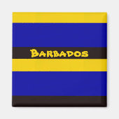 Barbados vlag Stripe kleuren Magneet (Voorkant)