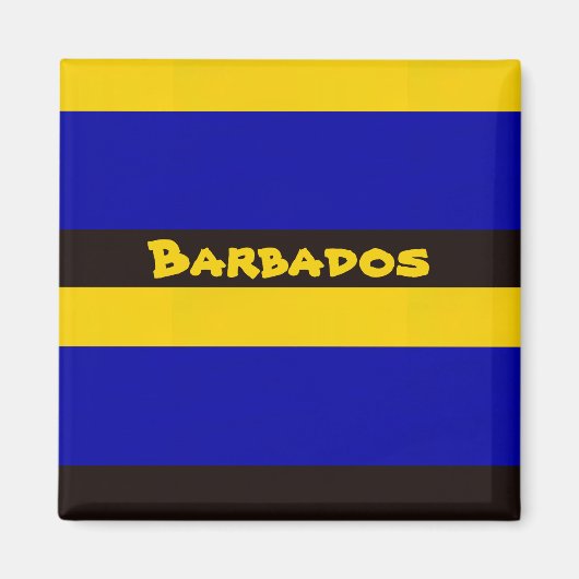 Barbados vlag Stripe kleuren Magneet (Voorkant)