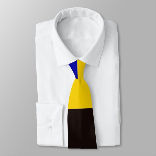 Barbados vlag Stripe kleuren Stropdas (Gebonden)