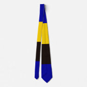 Barbados vlag Stripe kleuren Stropdas (Achterkant)