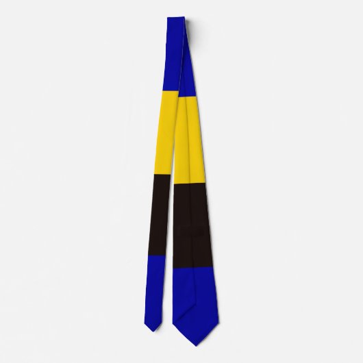 Barbados vlag Stripe kleuren Stropdas (Achterkant)
