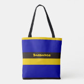 Barbados vlag Stripe kleuren Tote Bag (Achterkant)