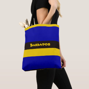 Barbados vlag Stripe kleuren Tote Bag
