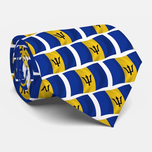 Barbados Vlag Stropdas (Opgerold)