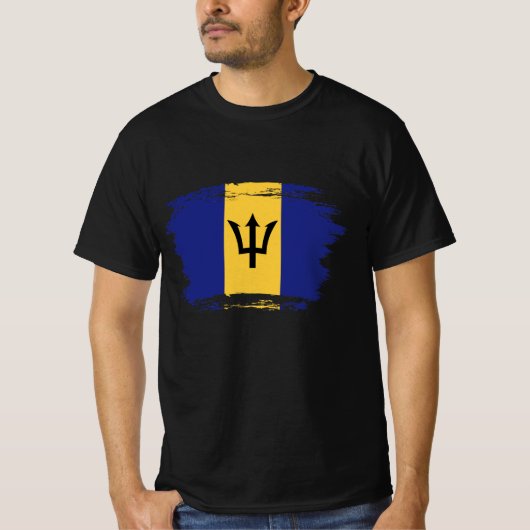 Barbados vlag t-shirt (Voorkant)