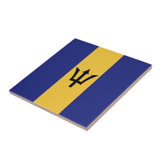 Barbados vlag tegeltje (Zijkant)