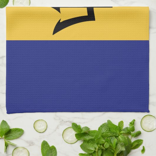 Barbados vlag theedoek (Gevouwen)
