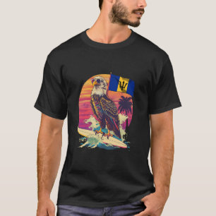Barbados Vlag Trident Eagle Surfen Bajan Pride BA T-shirt