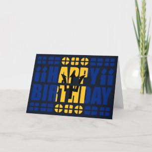 Barbados Vlag Verjaardag Kaart