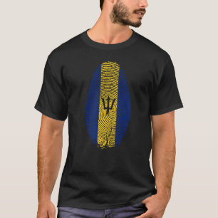 Barbados Vlag Vingerafdruk In mijn DNA voor Barbad T-shirt