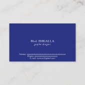 Barbados vlag visitekaartje (Achterkant)