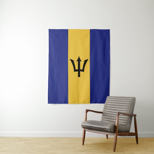 Barbados vlag wandkleed (In situ)