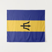 Barbados vlag wandkleed (Voorkant (horizontaal))