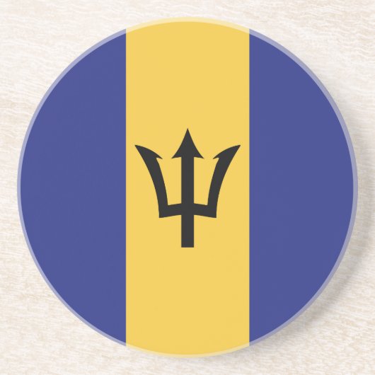 Barbados vlag zandsteen onderzetter (Voorkant)