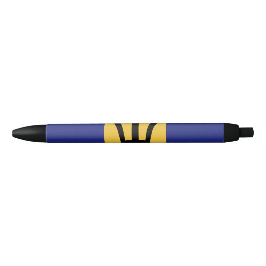 Barbados vlag zwarte inkt pen (Voorkant)