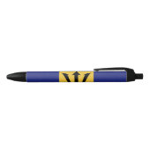 Barbados vlag zwarte inkt pen (Bovenkant)