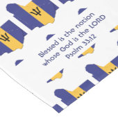 BARBADOS Vlaggenkaart Gepersonaliseerd Schrift Korte Tafelloper (Hoek)