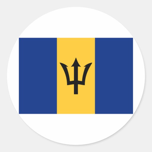 Barbados-vlaggenontwerp Ronde Sticker (Voorkant)