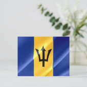 Barbados - Vlaggolven - Briefkaart (Staand voorkant)