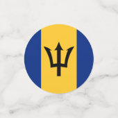 Barbados Vlagtabel Confetti (Kleine voorkant)