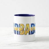 Barbados Vlagtekst | Caribische Trots Design Mok (Midden)