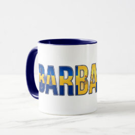 Barbados Vlagtekst | Caribische Trots Design Mok