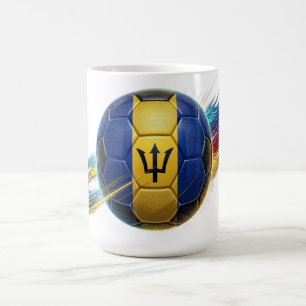 Barbados Voetbal Stadion Klaar Fan Uitrusting Koffiemok