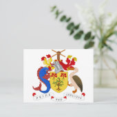 Barbados wapenschild briefkaart (Staand voorkant)