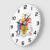 Barbados wapenschild Nationaal embleem Grote Klok (Hoek)