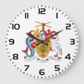 Barbados wapenschild Nationaal embleem Grote Klok (Voorkant)