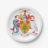 Barbados wapenschild Nationaal embleem Papieren Bordje (Voorkant)